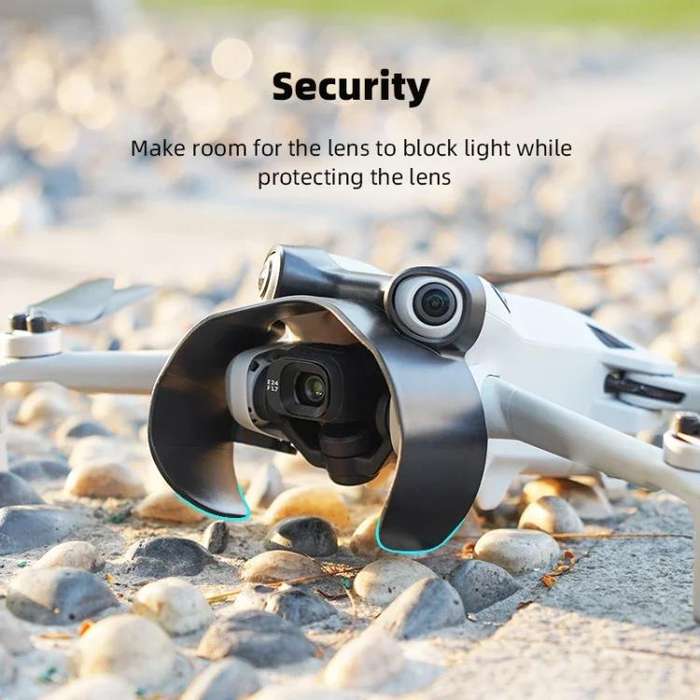 For DJI Mini 4 Pro BRDRC Lens Hood Gimbal Anti-Glare Sunshade Cover (Black)