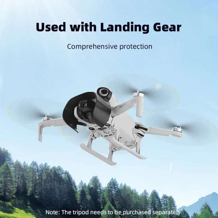 For DJI Mini 4 Pro BRDRC Lens Hood Gimbal Anti-Glare Sunshade Cover (Black)