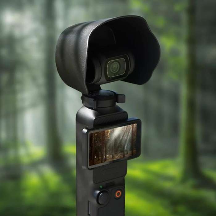 For DJI OSMO Pocket 3 BRDRC Sunshade Lens Protective Cover Hood (Black)