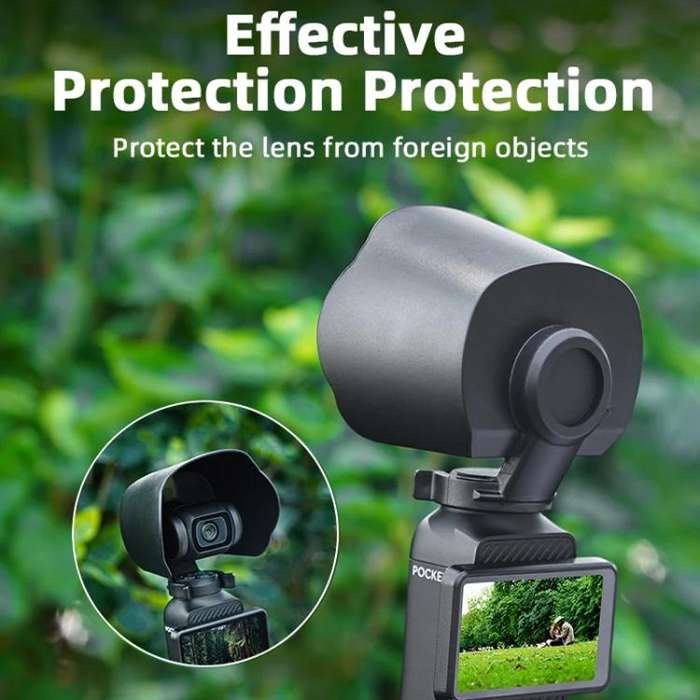 For DJI OSMO Pocket 3 BRDRC Sunshade Lens Protective Cover Hood (Black)