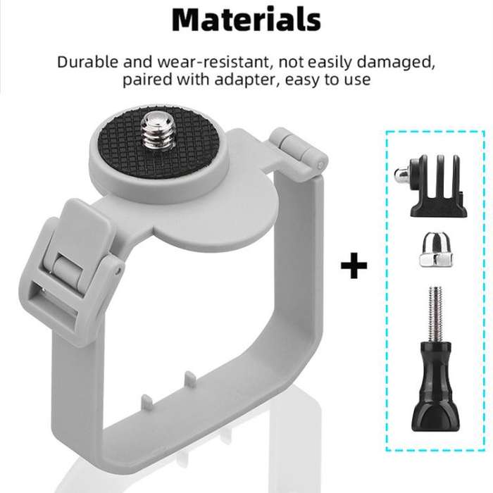 For DJI Mini 4 Pro BRDRC Action Camera Holder Bracket Adapter Drone Gimbal Extension Mount (Grey)