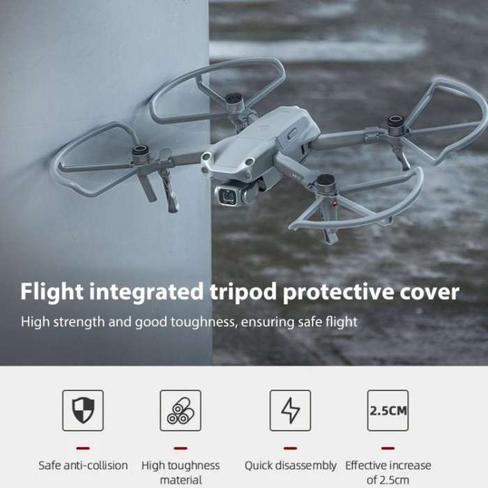 For DJI Mavic Air 2 / Air 2S BRDRC Drone Propeller Protective Guard Anti-collision Ring (Grey)