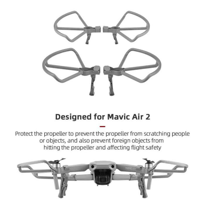 For DJI Mavic Air 2 / Air 2S BRDRC Drone Propeller Protective Guard Anti-collision Ring (Grey)