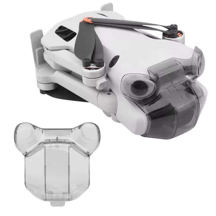 For DJI Mini 4 Pro BRDRC Lens Protective Cover Gimbal Cover (Transparent Black)