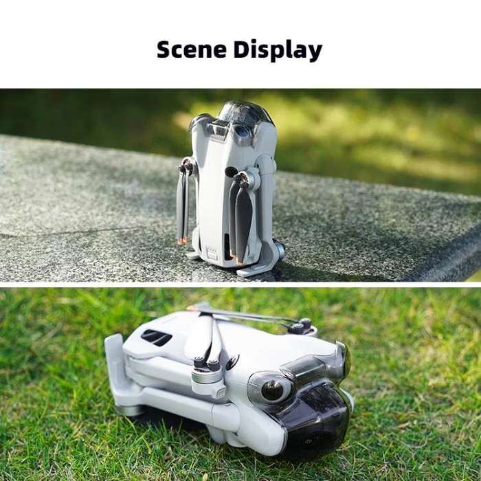For DJI Mini 4 Pro BRDRC Lens Protective Cover Gimbal Cover (Transparent Black)