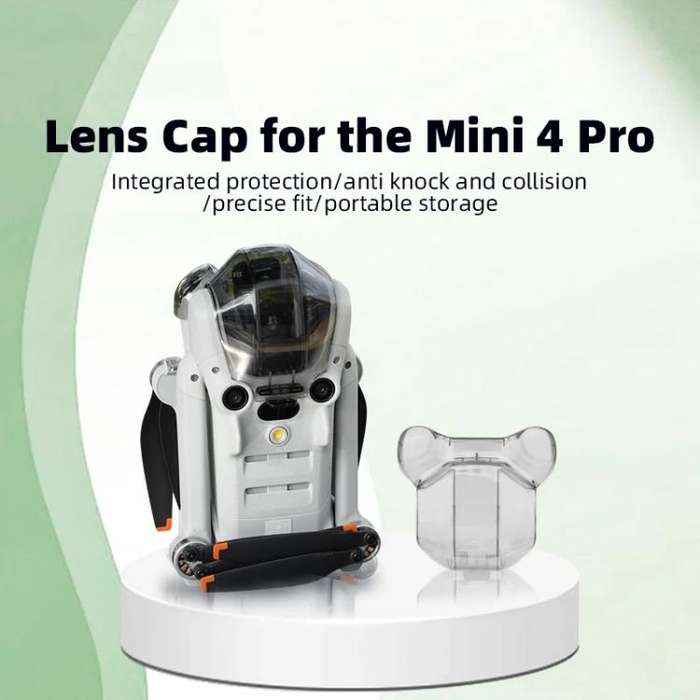 For DJI Mini 4 Pro BRDRC Lens Protective Cover Gimbal Cover (Transparent Black)