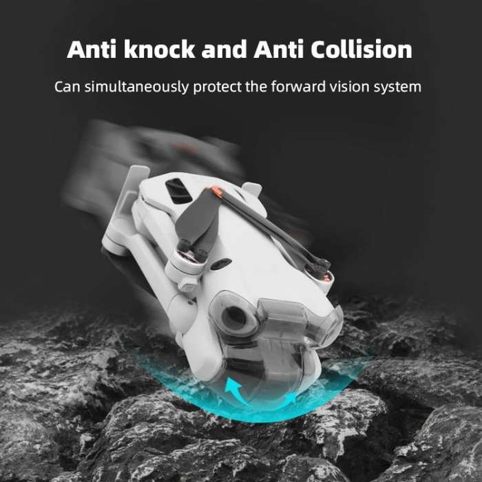 For DJI Mini 4 Pro BRDRC Lens Protective Cover Gimbal Cover (Transparent Black)