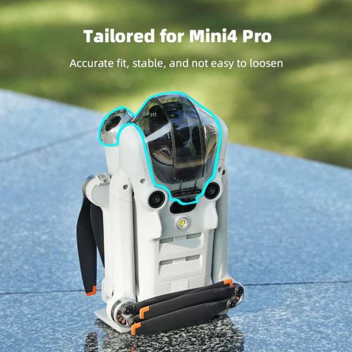 For DJI Mini 4 Pro BRDRC Lens Protective Cover Gimbal Cover (Transparent Black)