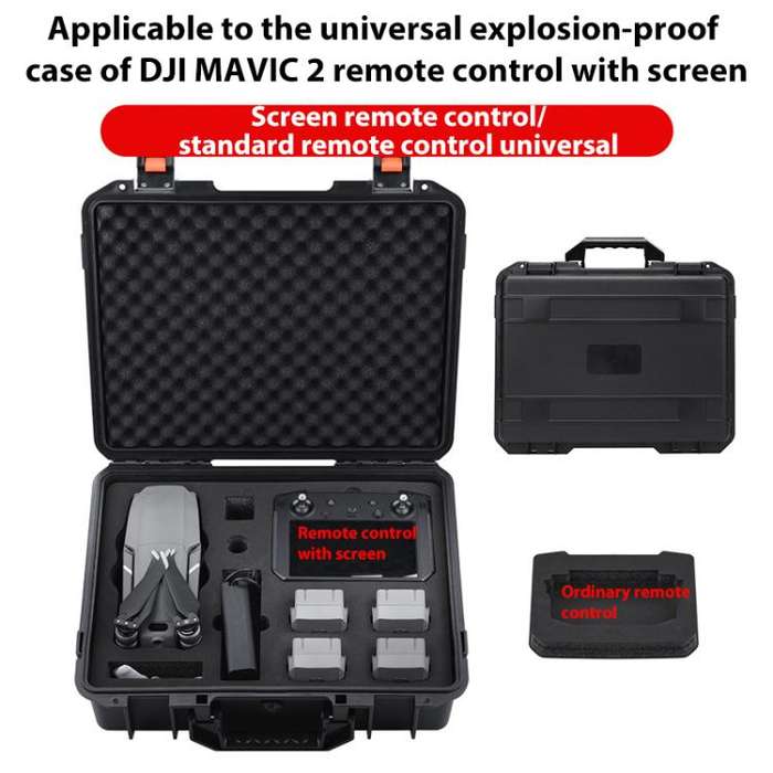 For DJI Mavic 2 BRDRC Safety Carrying Storage Bag Waterproof Explosion-proof Box (Black)