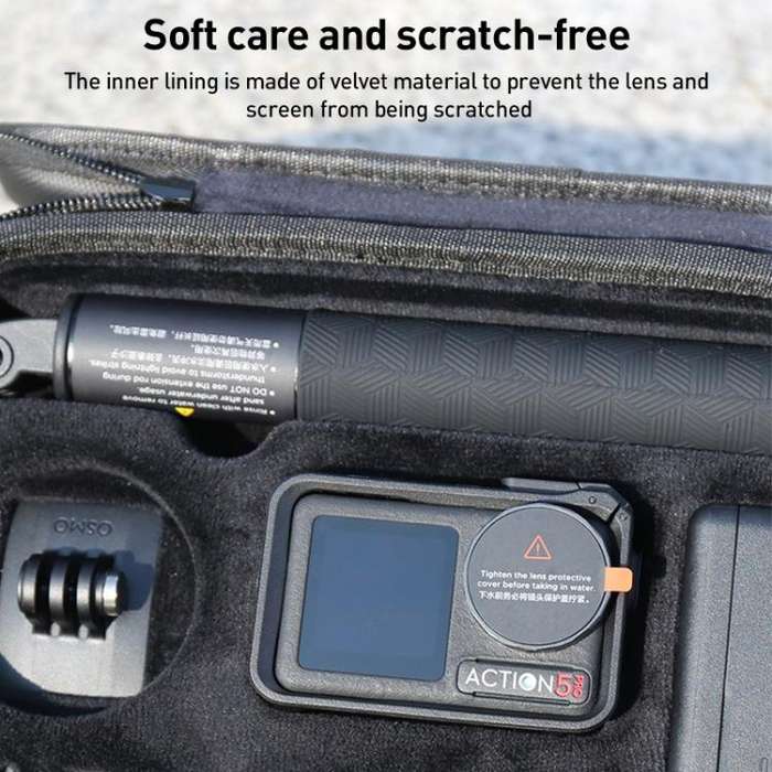 For DJI Osmo Action 5 Pro / 4 / 3 Hand Strap Shoulder Bag Camera and Accessories PU Storage Bag (...
