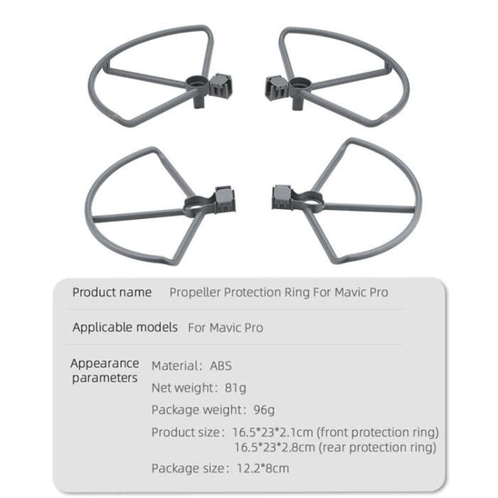 For DJI Mavic Pro BRDRC Drone Propeller Protective Guard Anti-collision Ring (Grey)