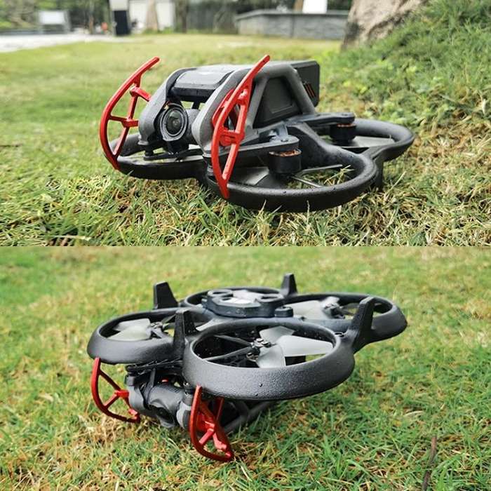 For DJI Avata BRDRC Gimbal Lens Anti-collision Aluminum Alloy Guard Bumper (Red)