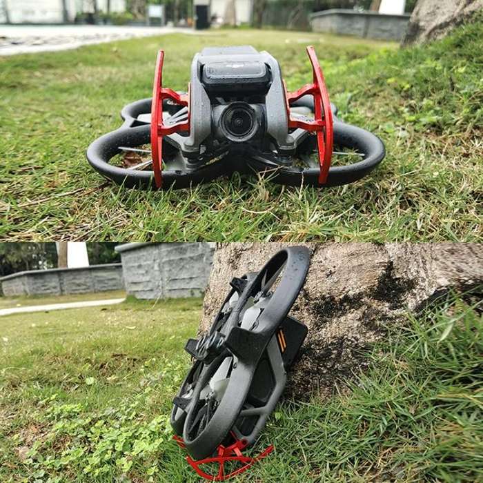 For DJI Avata BRDRC Gimbal Lens Anti-collision Aluminum Alloy Guard Bumper (Red)