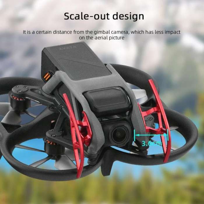 For DJI Avata BRDRC Gimbal Lens Anti-collision Aluminum Alloy Guard Bumper (Red)