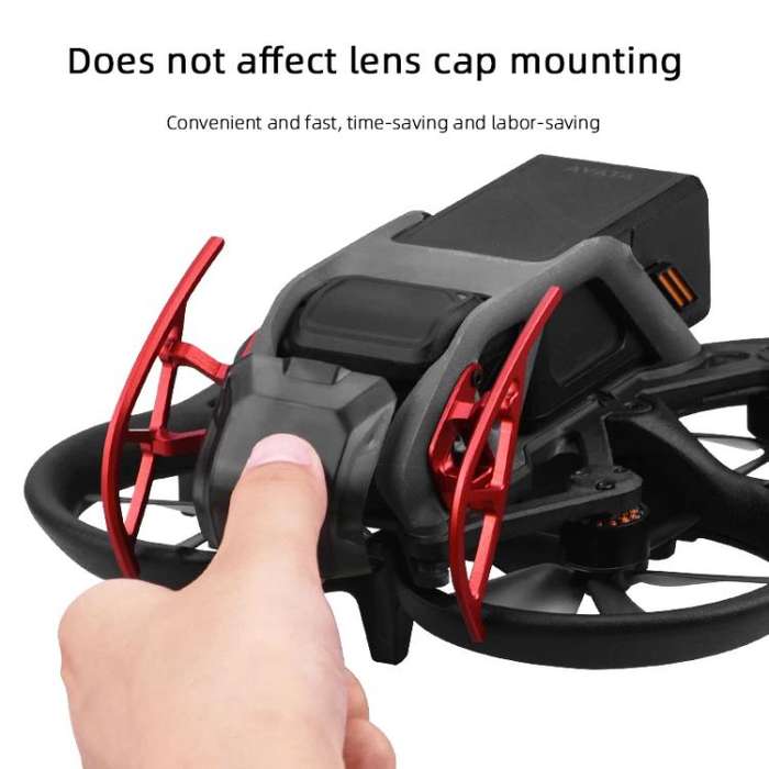 For DJI Avata BRDRC Gimbal Lens Anti-collision Aluminum Alloy Guard Bumper (Red)