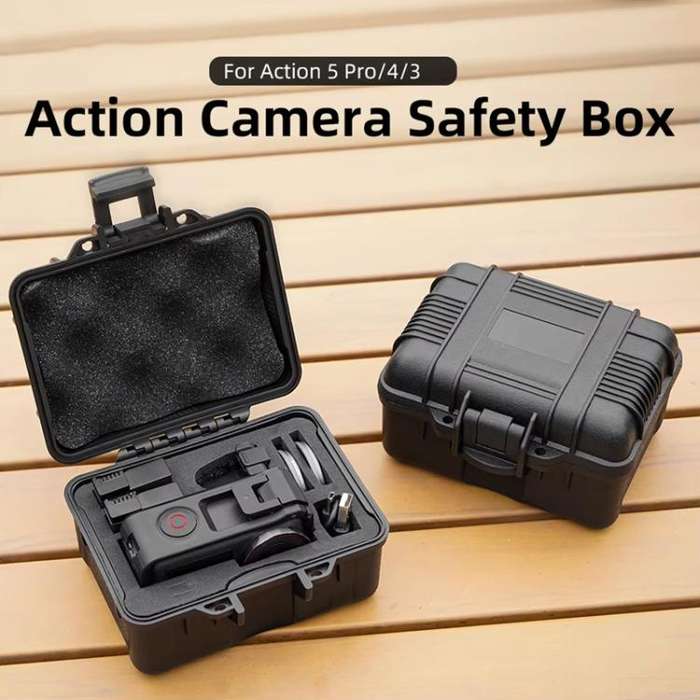 For DJI OSMO Action 5 Pro / 4 / 3 Camera Hard Storage Box Bag Protective Case (Black)