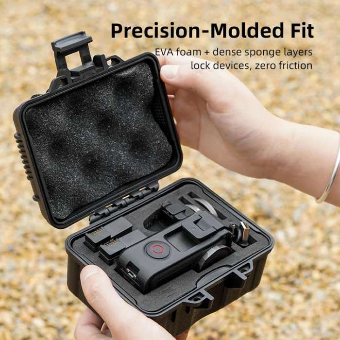 For DJI OSMO Action 5 Pro / 4 / 3 Camera Hard Storage Box Bag Protective Case (Black)