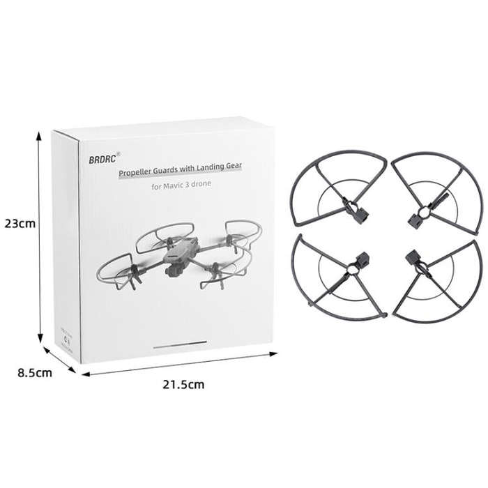 For DJI Mavic 3 / 3 Classic BRDRC Drone Propeller Protective Guard Anti-collision Ring (Grey)
