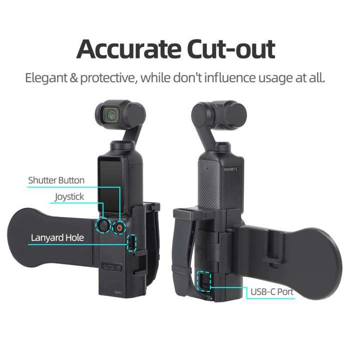 For DJI Osmo Pocket 3 Sunnylife Hand Band Magnetic Expansion Adapter Phone Teleprompter Holder Mo...