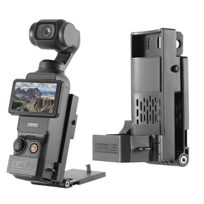 For DJI Osmo Pocket 3 STARTRC Folding Magnetic Mount Base Fixed Bracket (Black)
