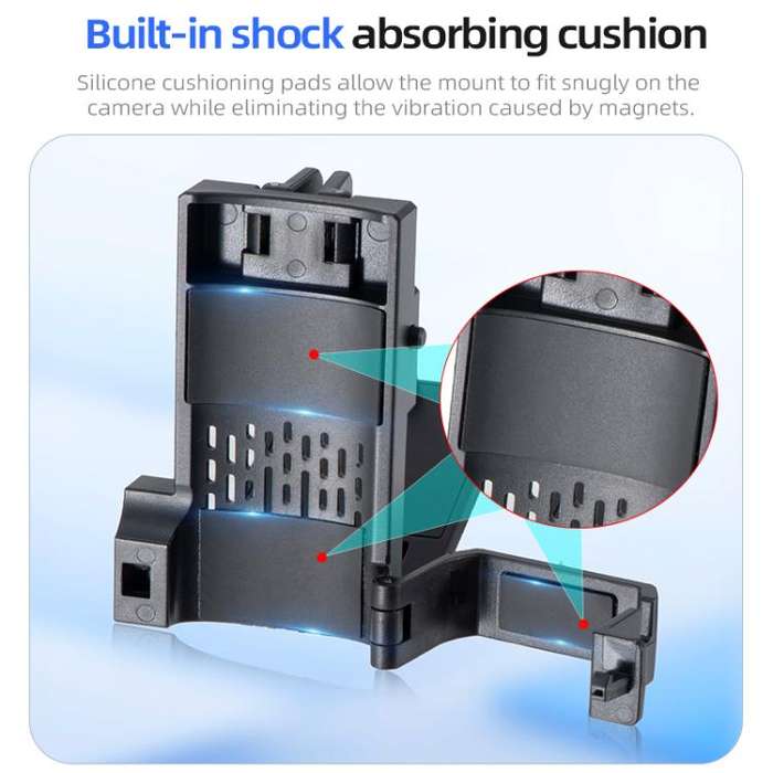 For DJI Osmo Pocket 3 STARTRC Folding Magnetic Mount Base Fixed Bracket (Black)