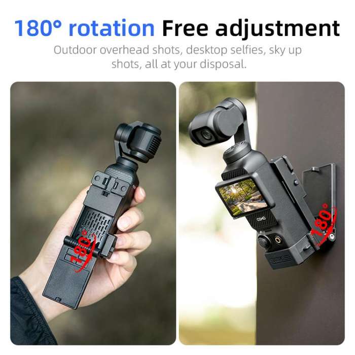 For DJI Osmo Pocket 3 STARTRC Folding Magnetic Mount Base Fixed Bracket (Black)