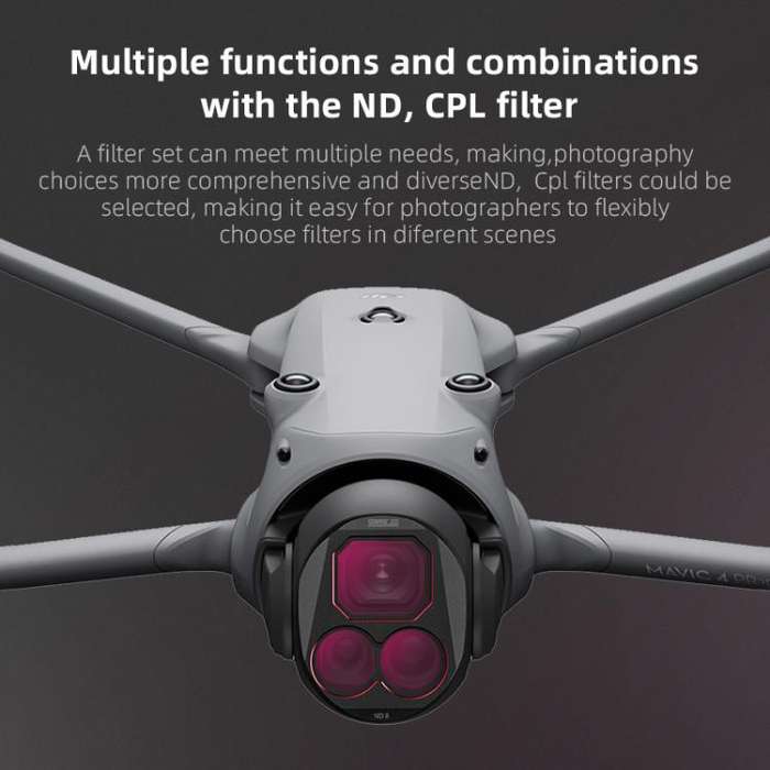 For DJI Mavic 4 Pro STARTRC 4 in 1 CPL ND8 ND32 ND64 Lens Filter Kit