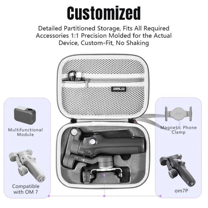 For DJI Osmo Mobile 7 / 7P STARTRC Portable Body Travel Carrying Bag (Grey)