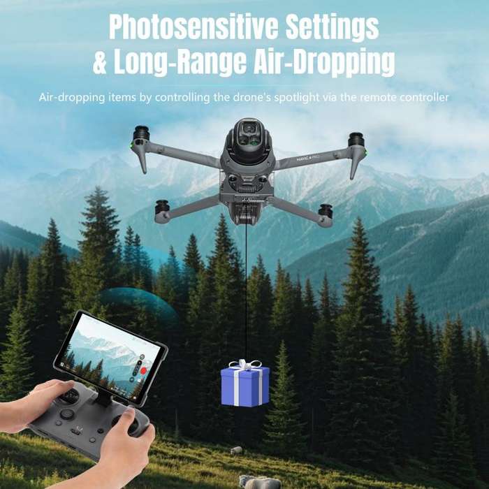 For DJI Mavic 4 Pro STARTRC Air-Dropping System Thrower Parabolic with Expansion Bracket (Black)