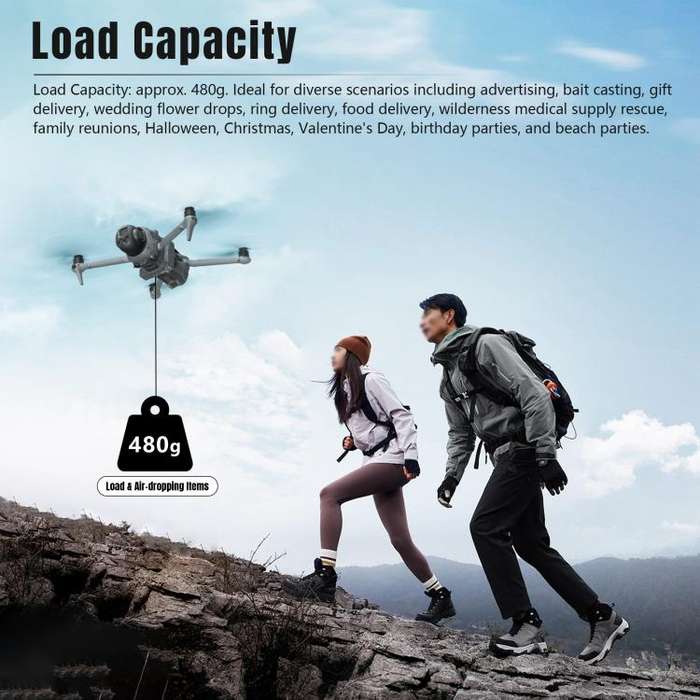 For DJI Mavic 4 Pro STARTRC Air-Dropping System Thrower Parabolic with Expansion Bracket (Black)