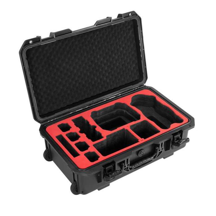 Portable Box Sealed Waterproof Trolley Suitcase For DJI Mavic 4 Pro / Mavic 3 / Air 3 (Black)