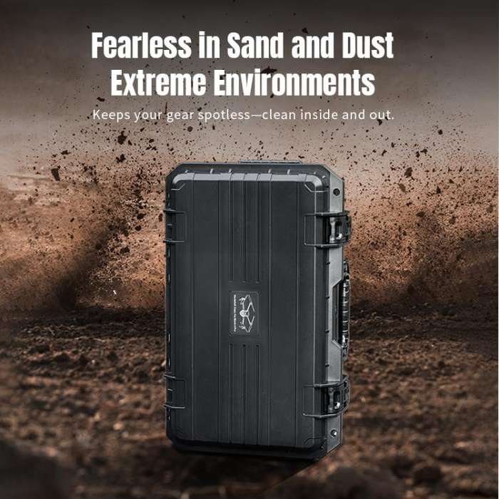 Portable Box Sealed Waterproof Trolley Suitcase For DJI Mavic 4 Pro / Mavic 3 / Air 3 (Black)