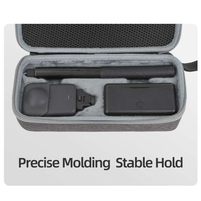 For DJI Osmo 360 Sunnylife Standard Travel Hard Storage Box Expansion Handbag (Grey)