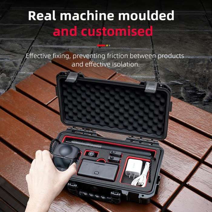 For DJI Osmo 360 STARTRC Waterproof EVA ABS Dual-layer Suitcase Storage Box (Black)