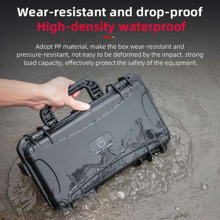 For DJI Osmo 360 STARTRC Waterproof EVA ABS Dual-layer Suitcase Storage Box (Black)