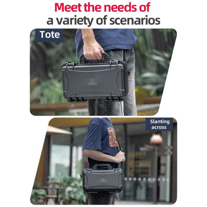 For DJI Osmo 360 STARTRC Waterproof EVA ABS Dual-layer Suitcase Storage Box (Black)