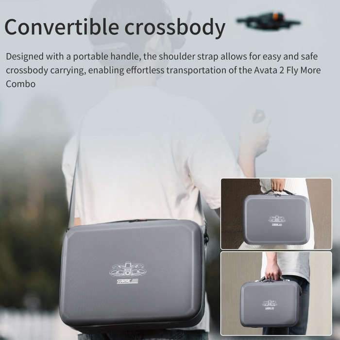 For DJI Avata 2 STARTRC Drone Handbag Messenger Storage Bag (Light Grey)
