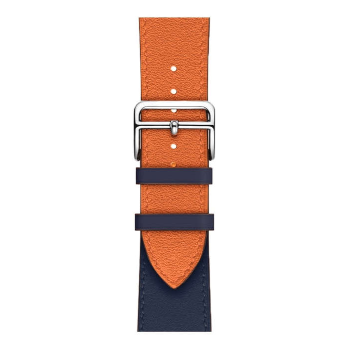 Two Color Single Loop Leather Wrist Strap Watch Band for Apple Watch Series 3 & 2 & 1 42mm, Color...