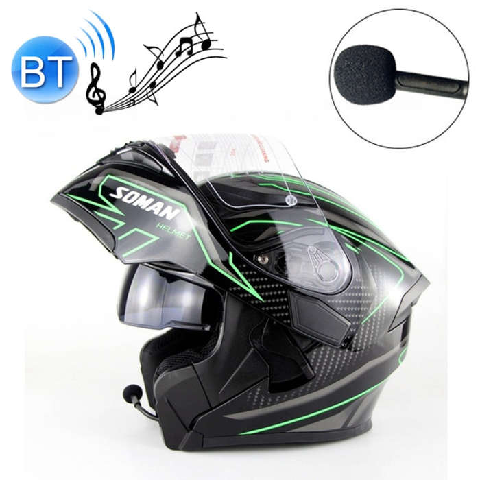 Soman 955 Skyeye Motorcycle Full / Open Face Bluetooth Helmet Headset Full Face, Supports Answer ...