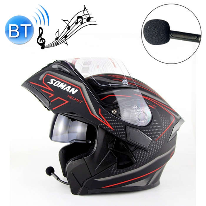 Soman 955 Skyeye Motorcycle Full / Open Face Bluetooth Helmet Headset Full Face, Supports Answer ...
