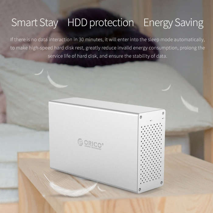 ORICO Honeycomb Series WS500RU3 SATA 3.5 inch USB 3.0 5 Bays Aluminum Alloy HDD / SSD Enclosure w...