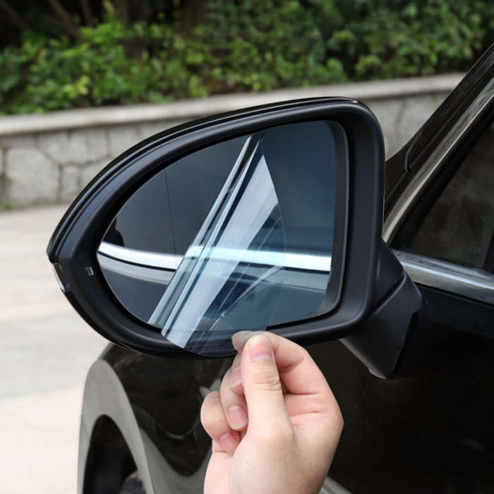 For Cadillac CT6 Car PET Rearview Mirror Protective Window Clear Anti-fog Waterproof Rain Shield ...