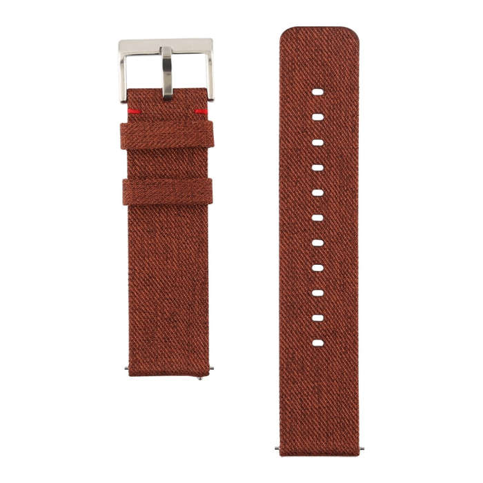 Simple Fashion Canvas Watch Band for Fitbit Versa / Versa 2(Brown)