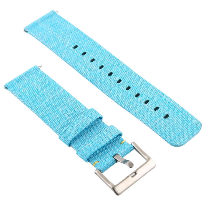 Simple Fashion Canvas Watch Band for Fitbit Versa / Versa 2(Sky Blue)