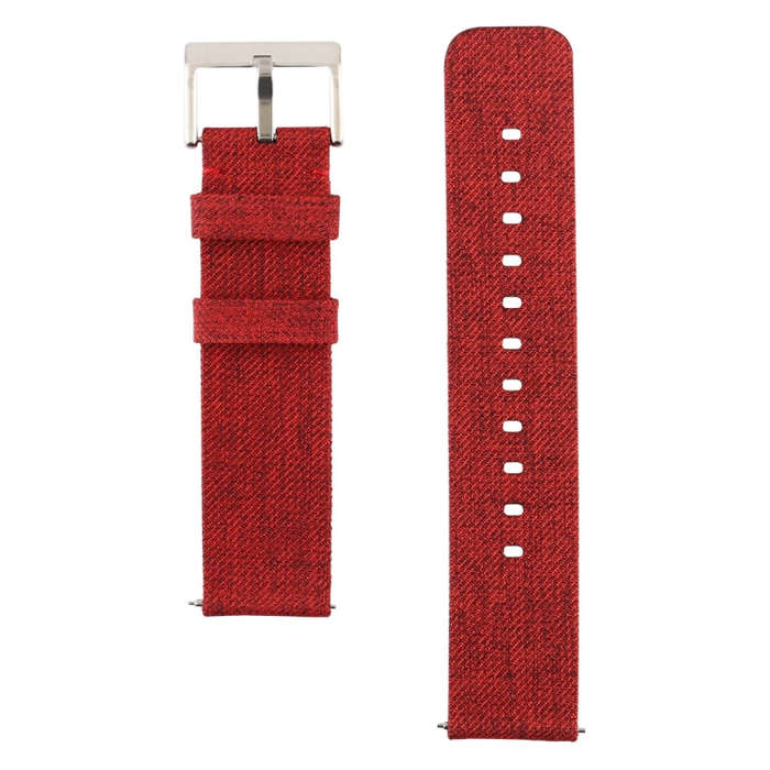 Simple Fashion Canvas Watch Band for Fitbit Versa / Versa 2(Dark Orange)