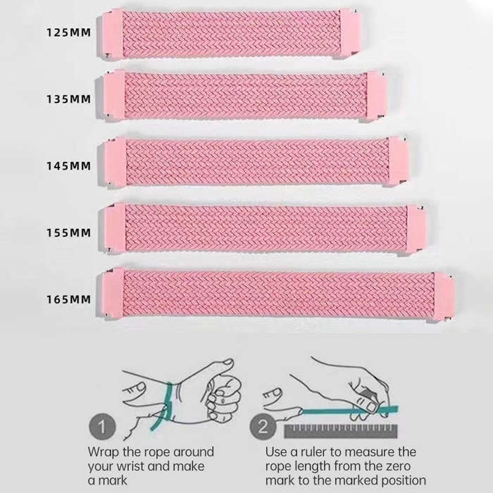 22mm Universal Nylon Weave Watch Band (Red Black)
