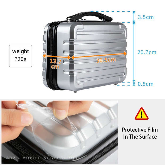 ls-S004 Portable Waterproof Drone Handbag Storage Bag for DJI Mavic Mini 2(Black + Red Liner)