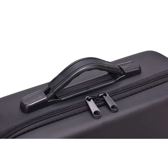 LS4456 Portable Drone PU Shoulder Storage Bag Handbag for DJI Mavic Mini 2(Black + Red Liner)