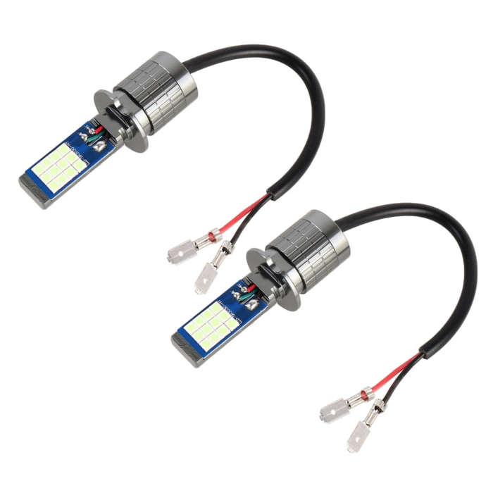 H3 2 PCS DC12-24V / 10.5W Car Fog Lights with 24LEDs SMD-3030 & Constant Current, Box Packaging(I...
