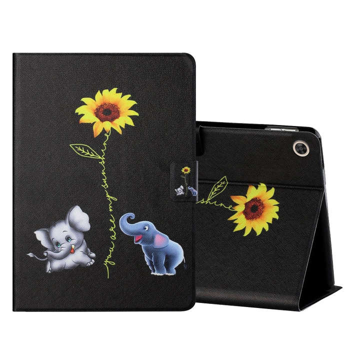 For Huawei Honor Pad 6 / X6 & Enjoy 2 & MatePad T10 / T10S Colored Drawing Horizontal Flip Leathe...